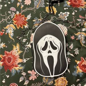Black and White Ghost Face Crossbody Bag